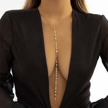 Pearl &amp; 18K Gold-Plated Sequin Lariat Necklace - £10.19 GBP