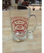 Collectible Glass Mug Lima NY Fire Department  Centennial Convention 1976 - $19.79