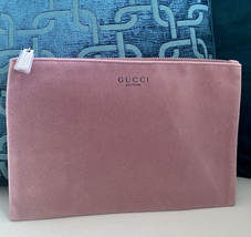 Gucci Beauty Dusty Rose Velvet Cosmetic Makeup Bag NEW VIP GIFT - $27.80