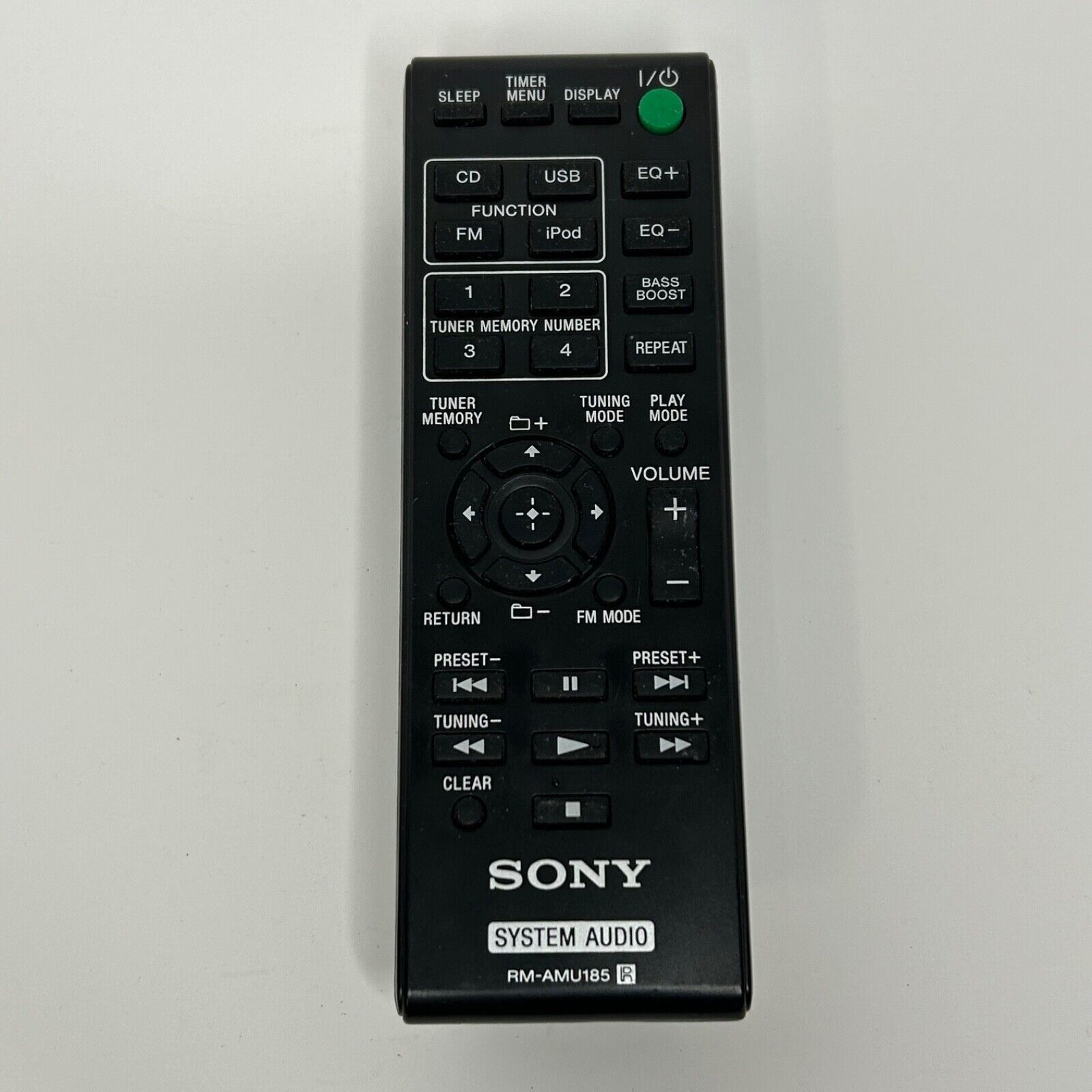 Sony RM-AMU185 Audio System Remote Control For HCD-EC619iP MHC-EC619IP SS-ECL5  			