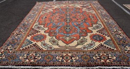 8&#39;9 x 12 Fine Animal Design Semi Antique Wiss Handmade Natural Dye Wool Area Rug - £4,260.08 GBP