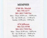  Neely&#39;s Bar-B-Que Restaurant Menu Memphis &amp; Nashville Tennessee 1990&#39;s - £12.72 GBP
