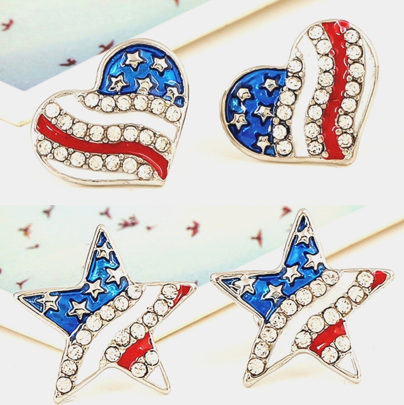 American Flag Stud Earrings - 2 Choices