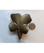 Vintage Trèfle Quatre Feuille Trèfle Laiton Métal Porte Heurtoir 4 x 5 I... - €29,33 EUR