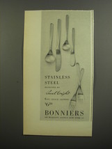 1953 Bonniers Stainless Steel Flatware by Russel Wright Advertisement - £14.78 GBP