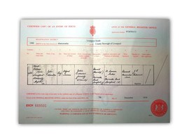 John Lennon Authentic Certified UK Birth Certificate Copy Authentic Beat... - £296.35 GBP