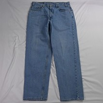 Vtg 1998 Levis 38 x 32 550 Relaxed USA Made Light Denim Jeans - $34.29