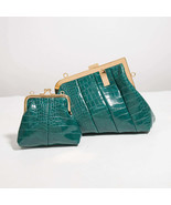 Bright PU Chain Shoulder Strap Crocodile Print Shoulder Cross Body Bag - $75.95