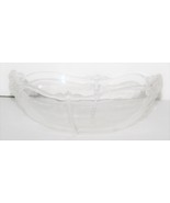 Long Crystal Dish with Frosted Roses Use for Fruit, Candy, Flowers, etc. - £2.63 GBP