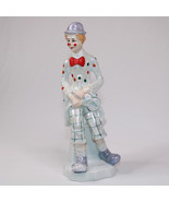 Vintage Lustreware Ceramic Polkadot Clown Statue Figurine Colorful &amp; Rar... - €14,90 EUR