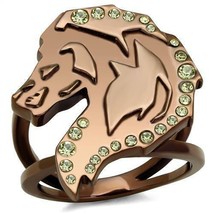 Chocolate Brown Plated Horse Ring Stainless Steel TK316 - £16.51 GBP