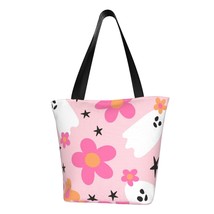 Ghosts And Flowers Ladies Casual Shoulder Tote Shopping Bag - $24.90