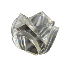 Vintage Val St Lambert Crystal Paperweight Heavy Art Deco Signed H Lega FLAW - £67.72 GBP