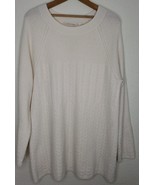Soft Surroundings Sweater Women&#39;s Large Beige 100% Cashmere Long Sleeve ... - $24.99