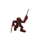 Marvel DEADPOOL With Swords Action Figure 2&quot; Tall 2007 1:48 Scale - $29.46 CAD