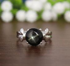 Black Star Sapphire Ring Statement Handmade Ring 925Sterling Silver Antique Ring - £38.53 GBP