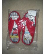 Disney Comic Strip Mickey &amp; Minnie Plush Flip Flop Slippers Youth Girls ... - $14.99