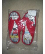 Disney Comic Strip Mickey &amp; Minnie Plush Flip Flop Slippers Youth Girls ... - £11.76 GBP