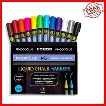12 Neon Liquid Chalk Markers - Vibrant, Erasable &amp; Non-Toxic for All Sur... - $45.58