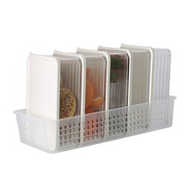 Silicook Refrigerator Food Storage Containers with Tray Kitchen Organizer Set