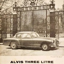 1957 Alvis Sports Saloon 3 Liter Import Advertisement Autocar Automobili... - $29.99