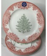 4 Royal Stafford Christmas Tree Dinner Pasta Plates Red Green White 10.5... - $74.20