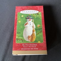 2001 Hallmark Keepsake Ornament - My First Snowman Nature&#39;s Sketchbook - £3.75 GBP