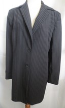 Dana Buchman Long Suit Coat Jacket Pinstripe Size 14 - £39.82 GBP