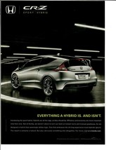 2010 Print Ad Honda CR-Z Sport Hybrid Everything A Hybrid Is And Isn't - $12.55