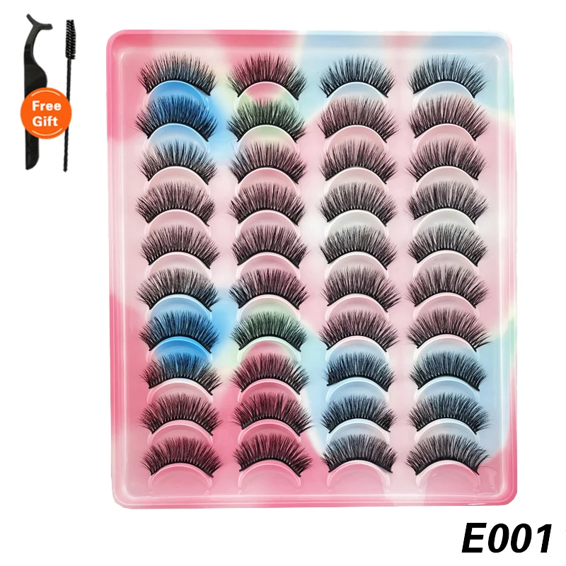 DEVOSERVICE 20Pairs 3D Mink Lashes Soft Thick  Long False Eyelashes  Cils Eyelas - $36.88