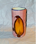 Gorgeous Signed Venegas Talavera Mexican folk pottery Tumbler w Fruit - $19.63 CAD