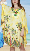 Womens Summer Poncho Dress Tie Dye Flower Beach Resort Wear Boho Hippie - £14.15 GBP