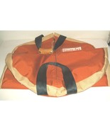 Nylon orange/yellow suitbag w zipper circa 1970s-1980s vintage - $35.00