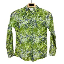 Ariat Shirt Womens Small Green Printed Western Snap Button Long Sleeve Cotton - £27.66 GBP