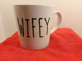 Wifey Coffee Mug White and Black Rae Dunn Style Cup - £11.47 GBP