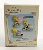 Hallmark Easter Ornament Peanuts Gang Joyful Garden 3 Set Woodstock Vintage 2005 - £31.61 GBP