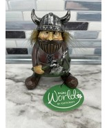 MiniWorld by GiftCraft Miniatures HAIRY VIKING GREEN RED AXE Medieval Co... - £10.15 GBP
