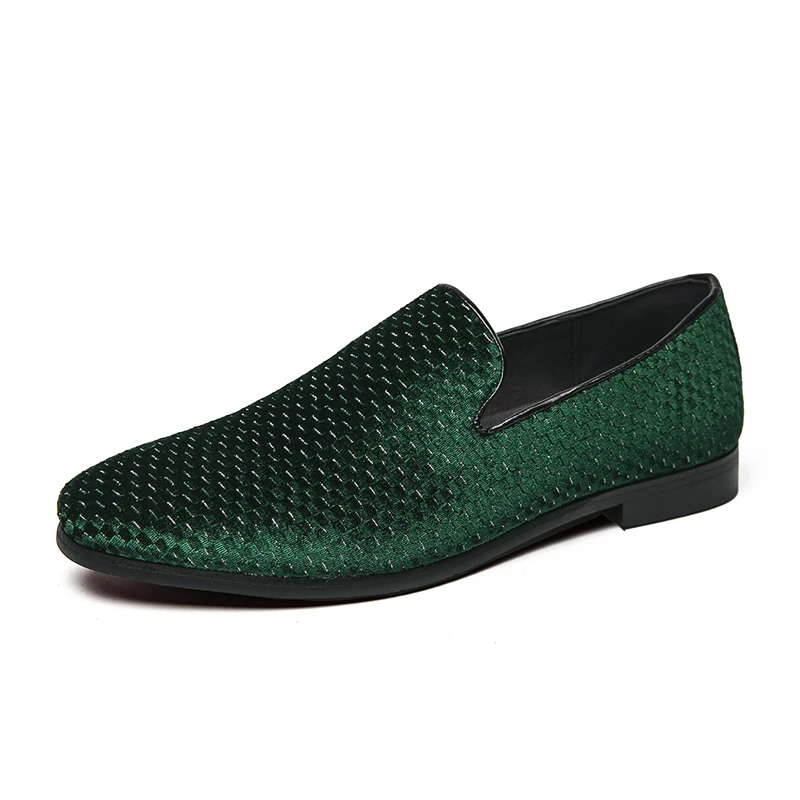 Spring Velvet Faced Loafers Shoes Men&#39;s Black Luxury Shoes Slip-On Forma... - $68.94