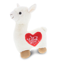 I Love You Plush White Llama  Cute Stuffed Animal With Heart  11 Inch - £31.62 GBP
