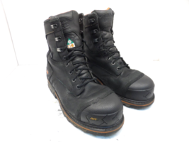 Timberland PRO Men&#39;s 8&quot; Boondock Waterproof Work Boots Black 89645 Size 10.5W - £56.94 GBP