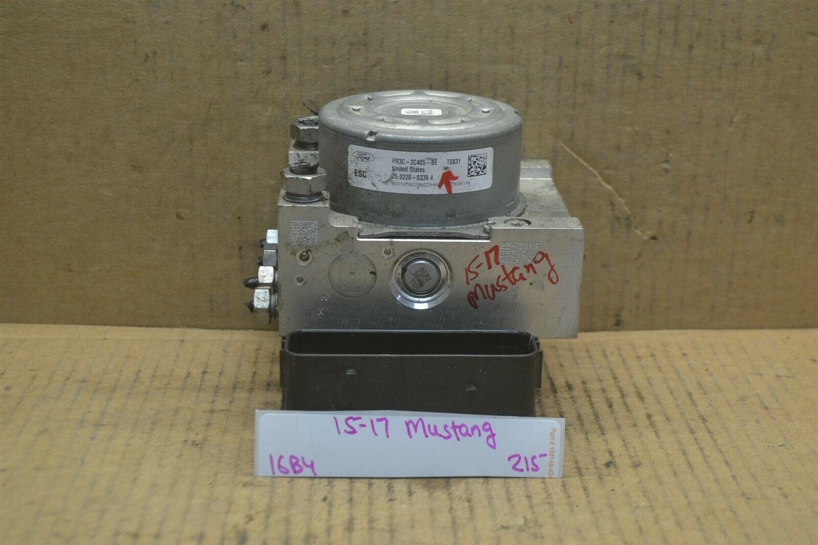 15-17 Ford Mustang ABS Pump Control OEM FR3C2C405BE Module 215-16B4 - £38.67 GBP