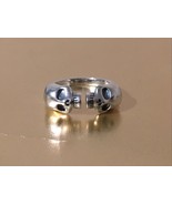 Vintage 925 Sterling Silver Retro Skeleton Skull Ring - £38.74 GBP