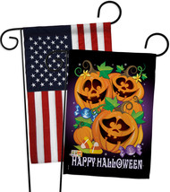 Happy Pumpkins - Impressions Decorative USA - Applique Garden Flags Pack - GP112 - £24.89 GBP