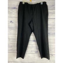 J.Jill Premium Bi Stretch Crop Pullon Pants Women 16p Mid Rise Black Cotton - £12.45 GBP