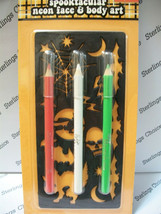 Hedy&#39;s Spooktacular Neon Face &amp; Body Art Pencils with Stencil #2133 - $127.63 MXN