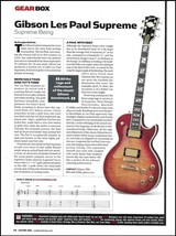 Gibson Les Paul Supreme guitar + Carvin Legacy VL212 amp review article print - £2.99 GBP