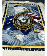 United States Air Force Fleece Military Blanket Throw USA Patriotic Size... - £17.52 GBP
