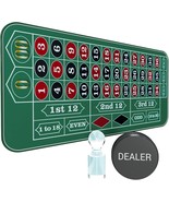 Casino Roulette Mat 70&quot; X 35&quot; Rubber Roulette Table Mat Roulette Felt Ma... - $2,915.77 MXN