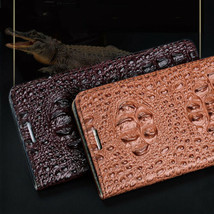 Genuine Leather Flip back hard case For Samsung S23 Ultra plus S22 A53 - £82.28 GBP