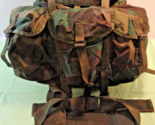 VINTAGE MILITARY WOODLAND BDU SIGNAL RTO SINCGARS Radio RUCKSACK RUCK BA... - $51.47